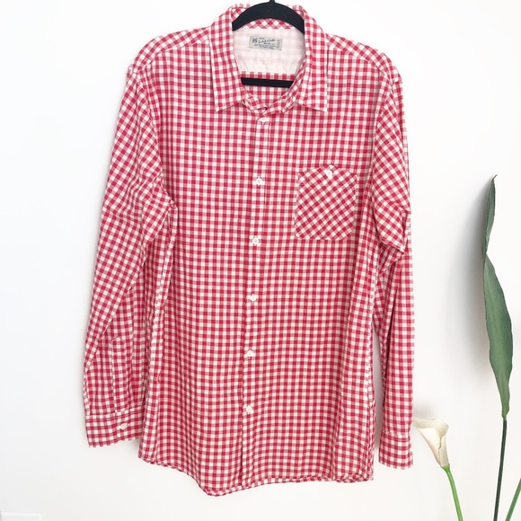 Scotch & Soda Other - Scotch & Soda Red Gingham Mens Button Down Shirt